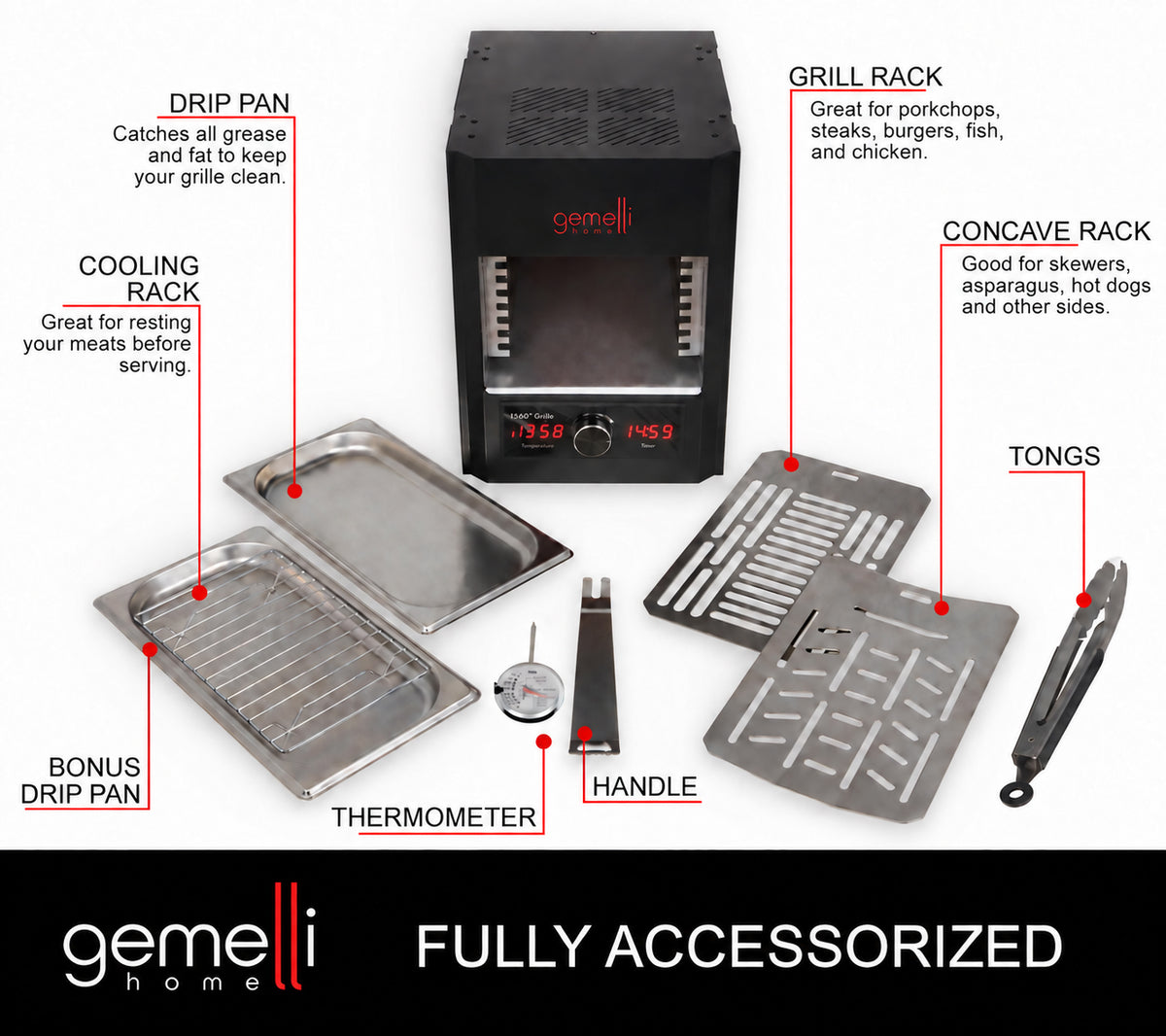 Gemelli Home® Indoor Steakhouse Grille - Gemelli Home